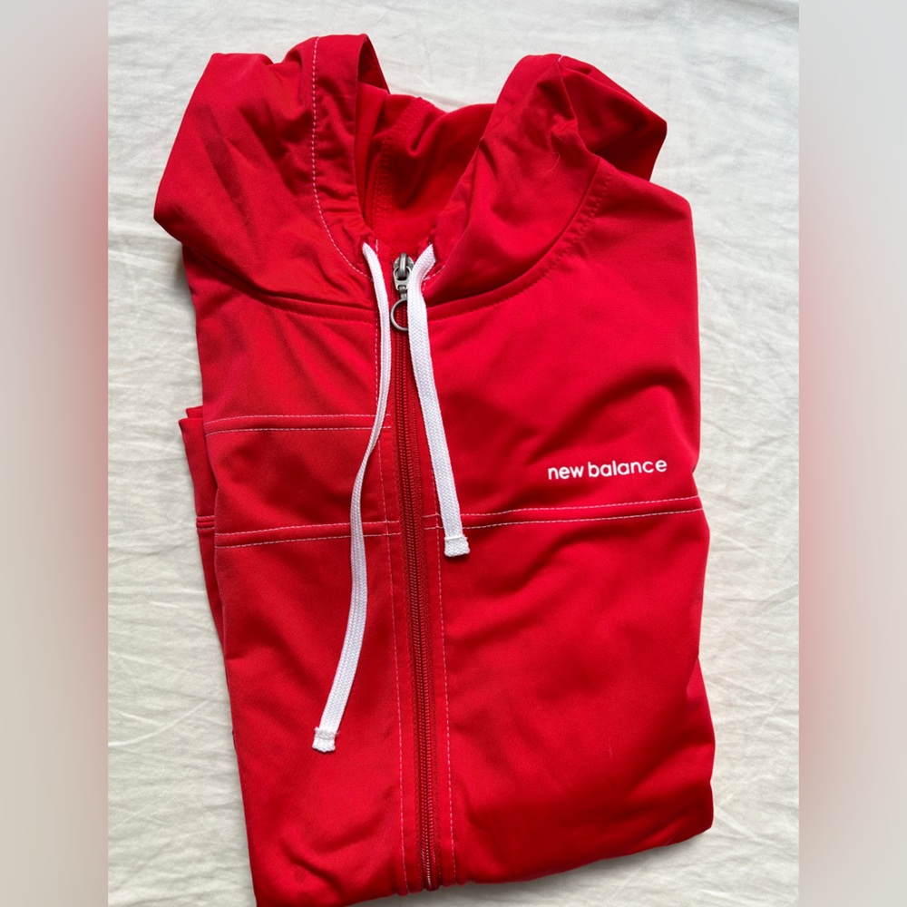 Red new balance zip up